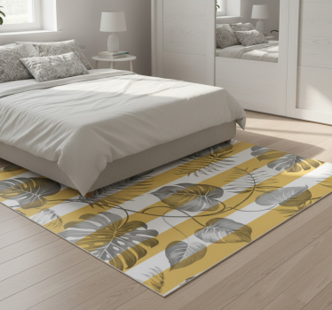 Vinyl rug flowers sliding wardrobe door - TenStickers