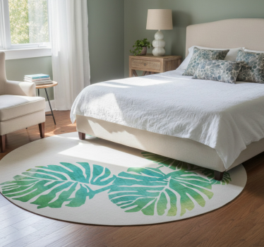 Vinyl rug flowers aquarella adam's rib - TenStickers