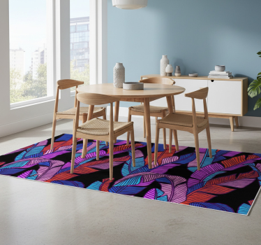 Vinyl rug flowers vibrant floral design - TenStickers