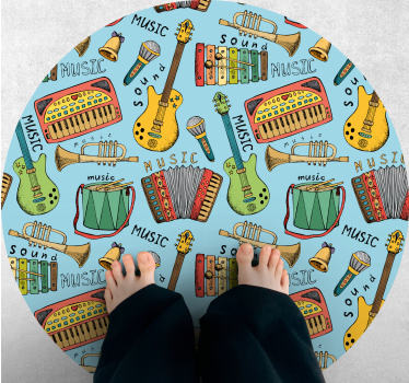 Vinyl rug for musical instruments enjoyment - TenStickers