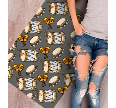 Vinyl rug musical instruments collection - TenStickers