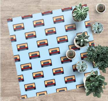 Vinyl rug vintage cassette design - TenStickers