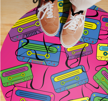 Vinyl rug vivid cassette tapes - TenStickers