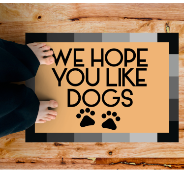 We hope you like dogs entrance hall vinyl rug - TenStickers
