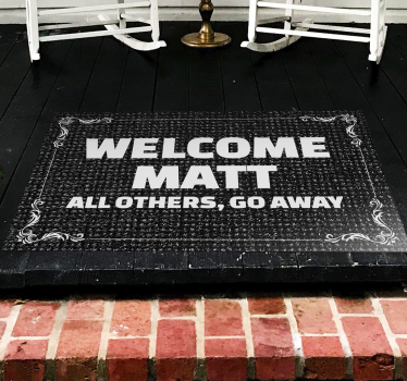 Welcome mat all others go away entrance hall rug - TenStickers
