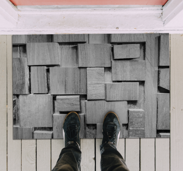 Wooden plank dark 3d texture wood effect vinyl flooring - TenStickers