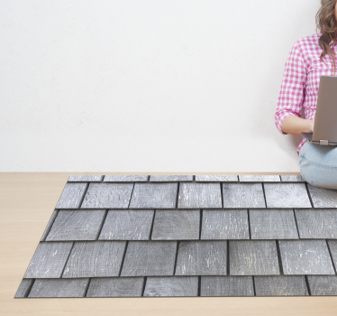 Wooden planks weathered texture wood effect vinyl flooring - TenStickers