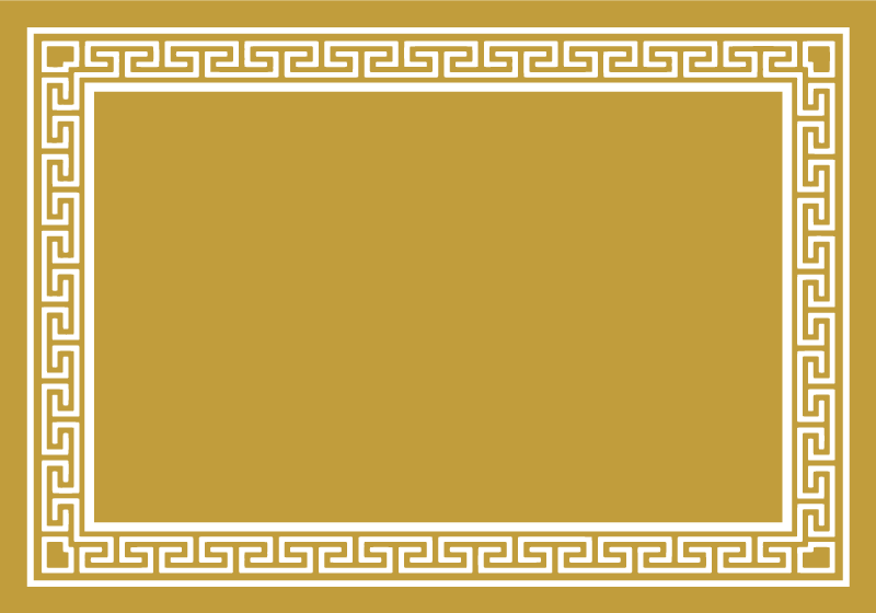 Greek design yellow vinyl rug - TenStickers