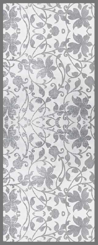 Cement Damask kitchen vinyl rug - TenStickers
