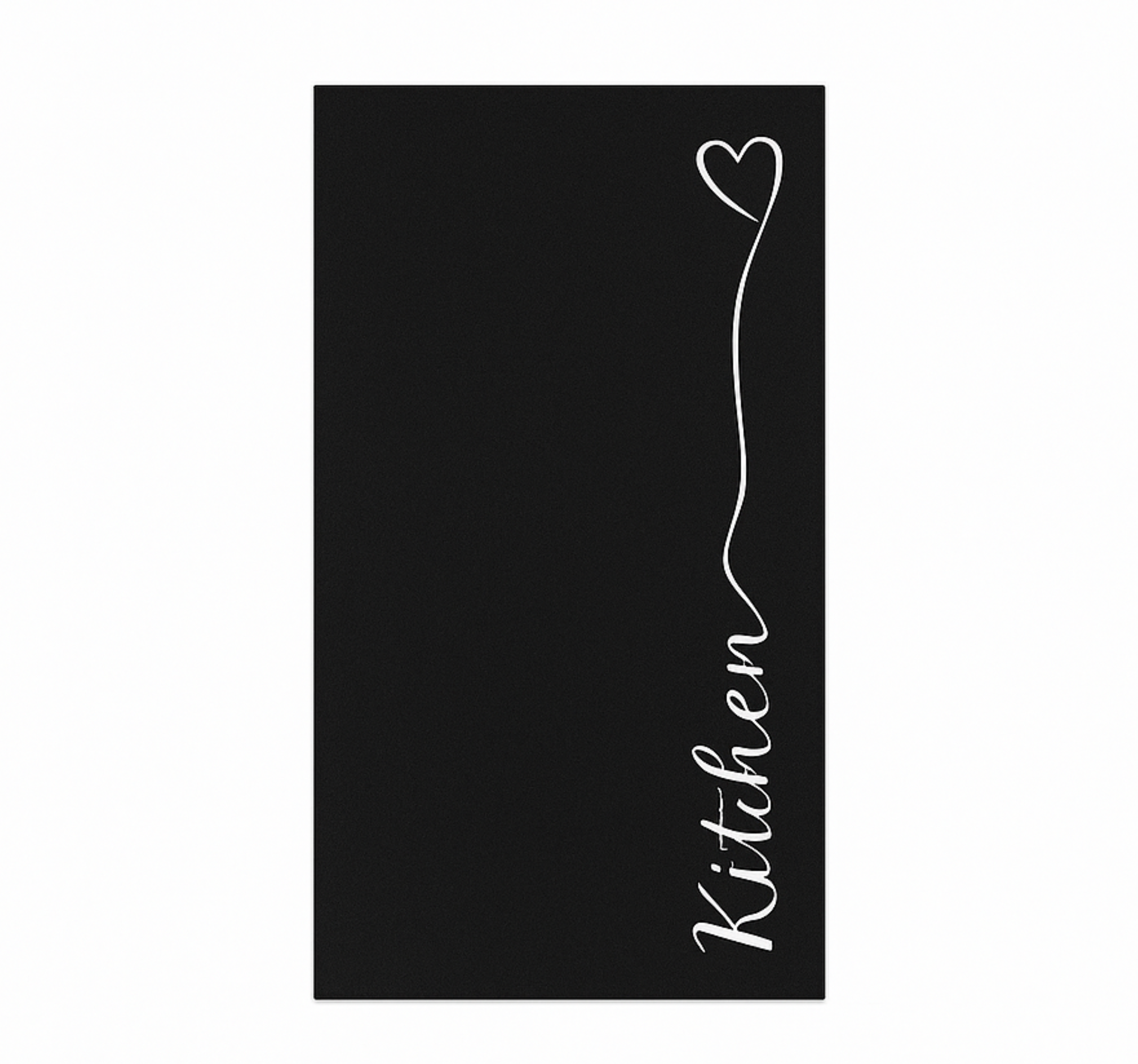 Heart cursive letter kitchen vinyl rug - TenStickers