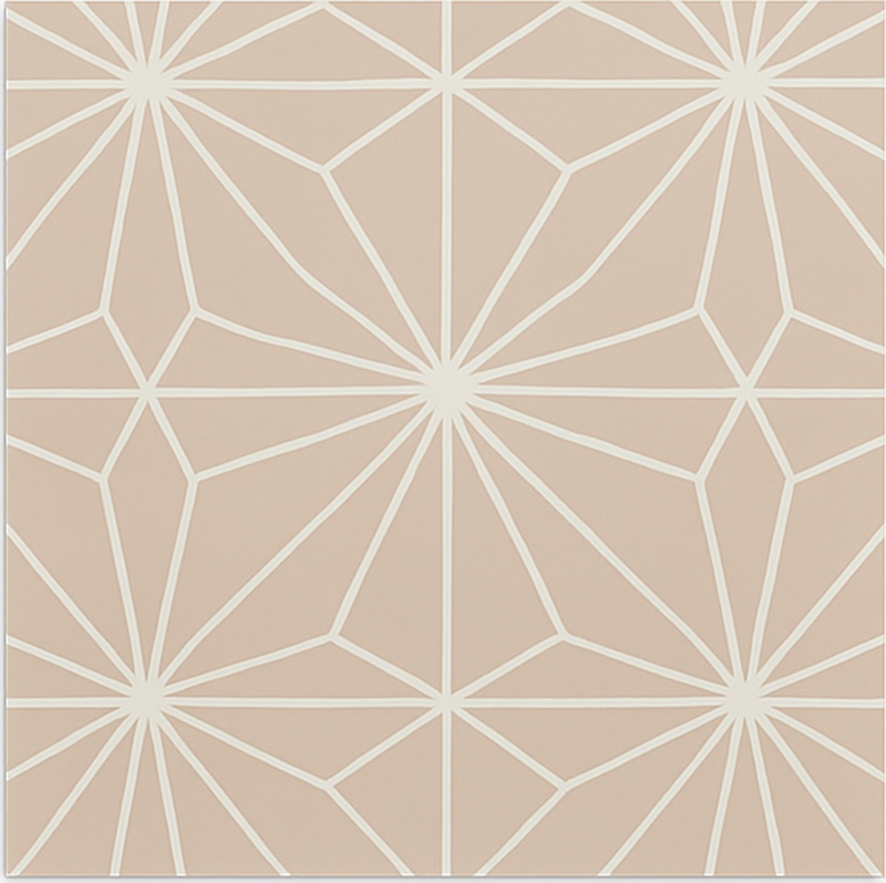 Kitchen vinyl rug with beige stars pattern - TenStickers