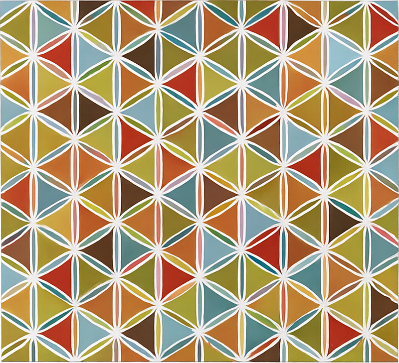 Living room vinyl rug vibrant prism pattern mat - TenStickers