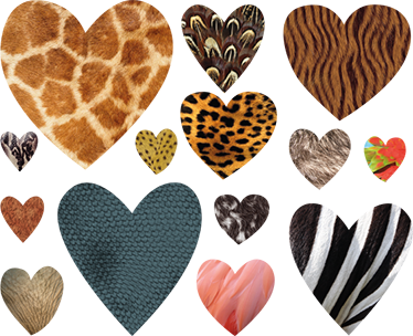 Animal vinyl rug with heart animal print - TenStickers