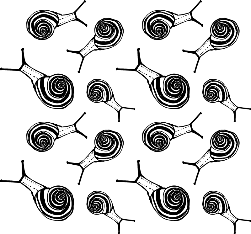 Animal vinyl rug snails collection - TenStickers