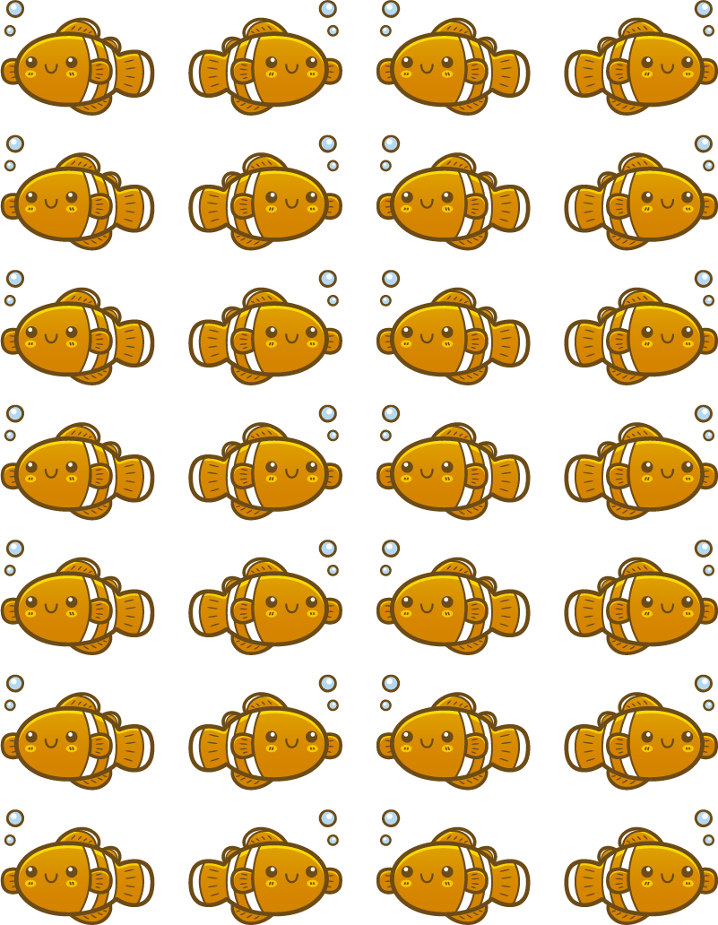 Animal vinyl rug clownfish design - TenStickers