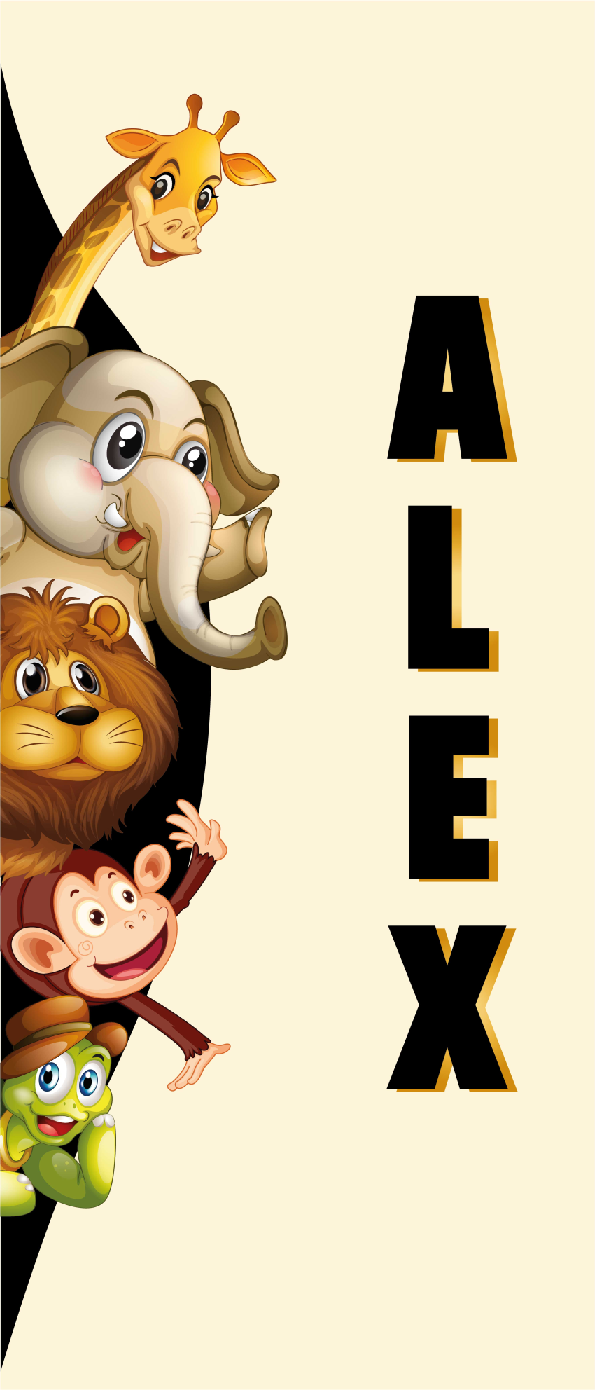 Animal vinyl rug featuring 3d adorable creatures - TenStickers