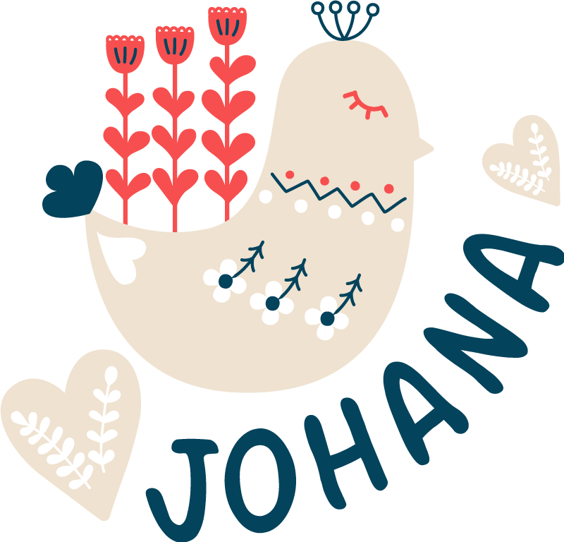 Animal vinyl rug nordic snowbird custom design - TenStickers