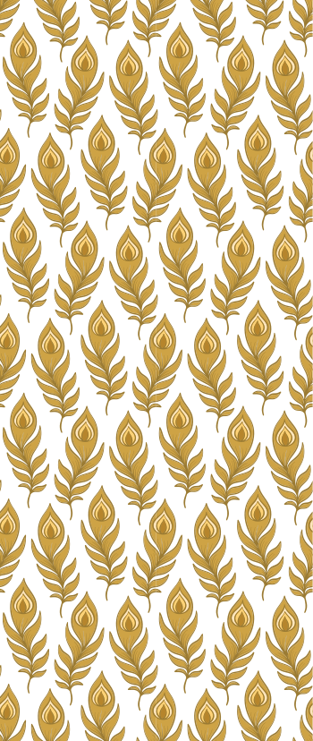 Animal vinyl rug featuring blue turkey with gold flowers - TenStickers