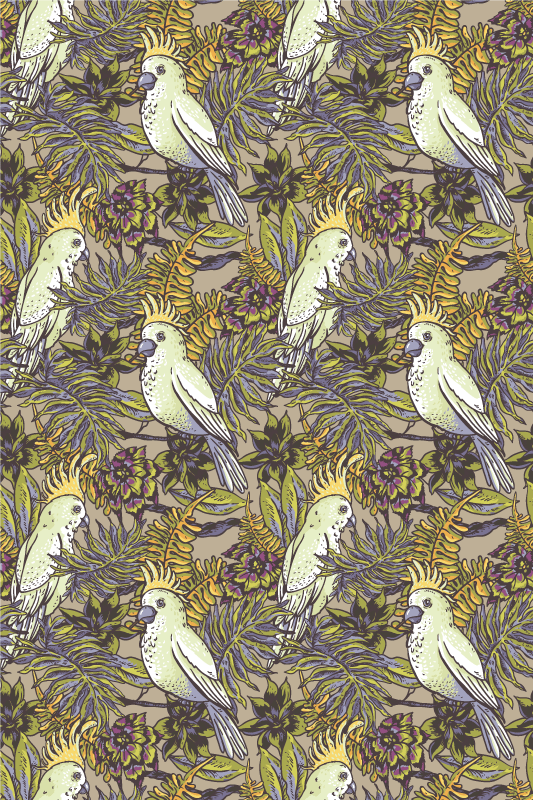 Animal vinyl rug with amazonian parrot design - TenStickers