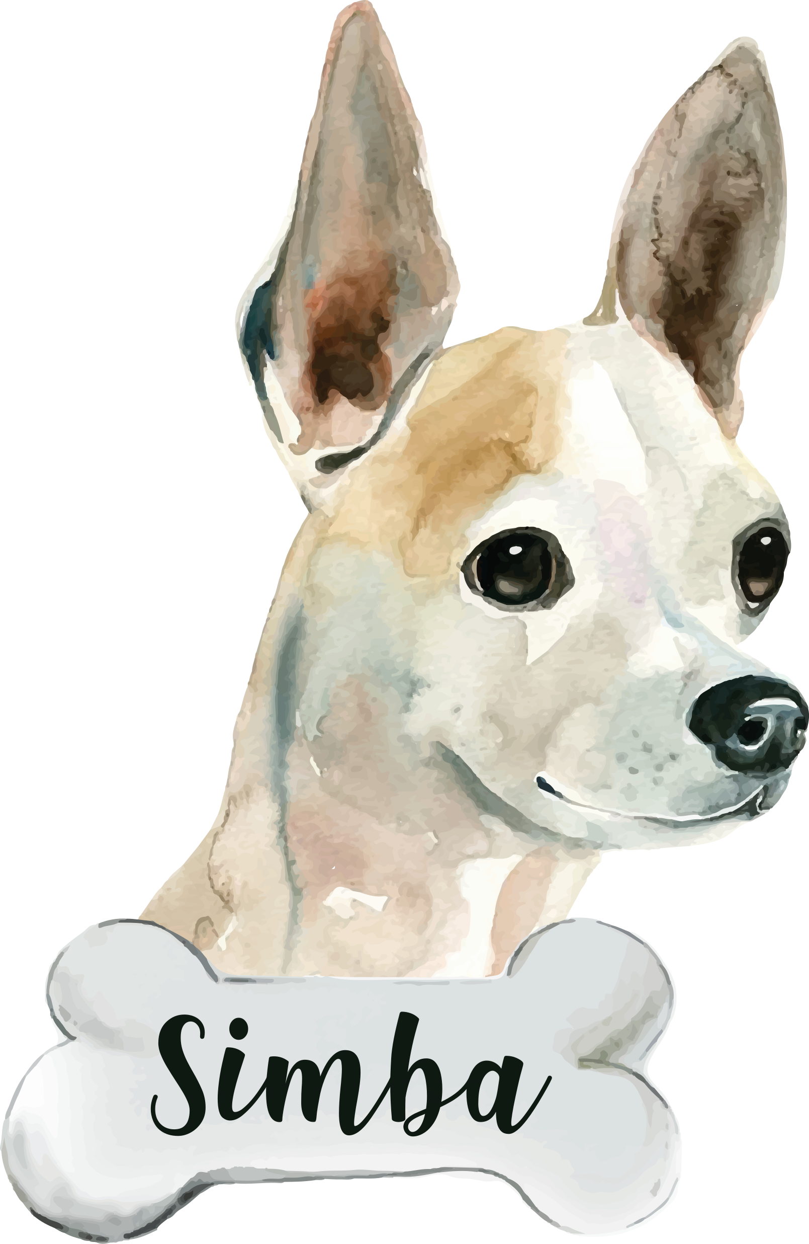 Dog with name animal vinyl rug - TenStickers