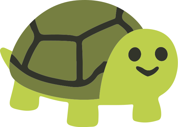 Cute smiling turtle animal vinyl rug - TenStickers