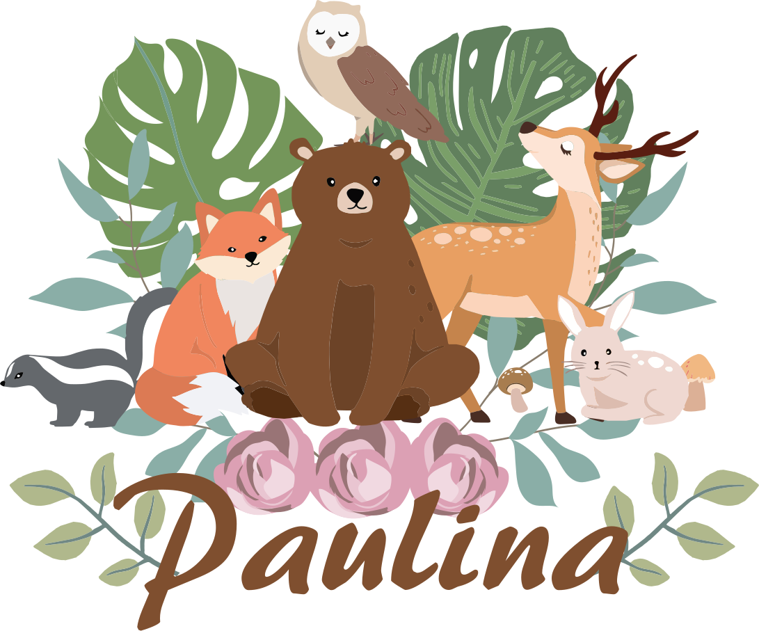 Forest animal gathering animal vinyl rug - TenStickers