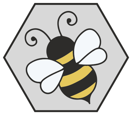 Animal vinyl rug bee hexagon pattern - TenStickers