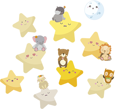Animal vinyl rug stars for nursery - TenStickers