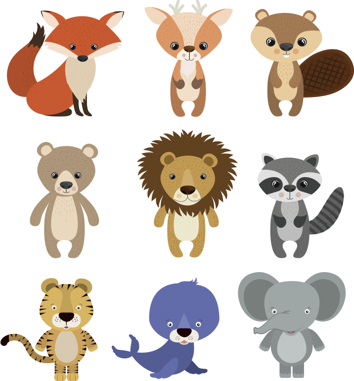 Animal vinyl rug decoration box - TenStickers