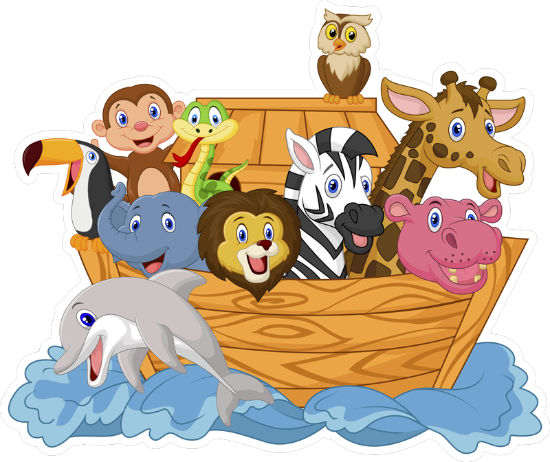 Noah's ark animal vinyl rug - TenStickers