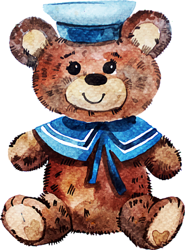 Sailor bear character animal vinyl rug - TenStickers