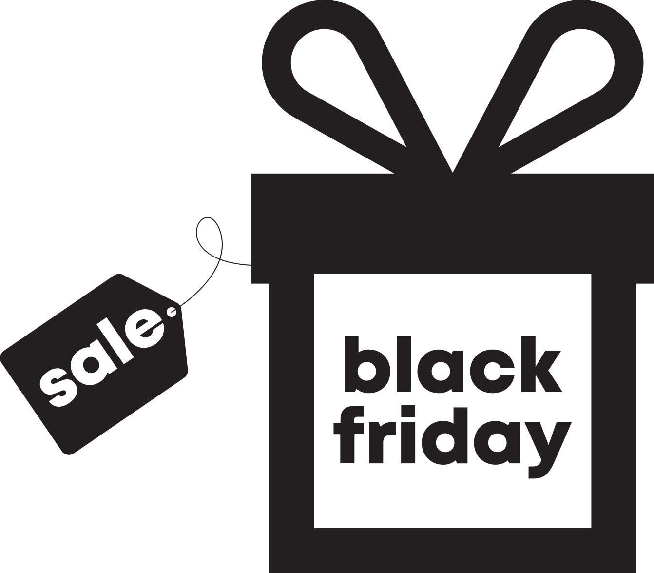 Black friday vinyl rug wrapped as a gift - TenStickers