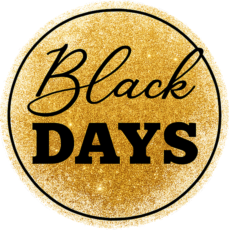 Black friday vinyl rug white and golden design - TenStickers