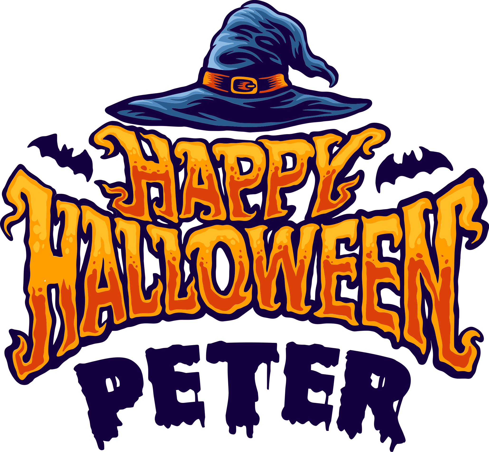 Halloween vinyl rug happy halloween personalized - TenStickers