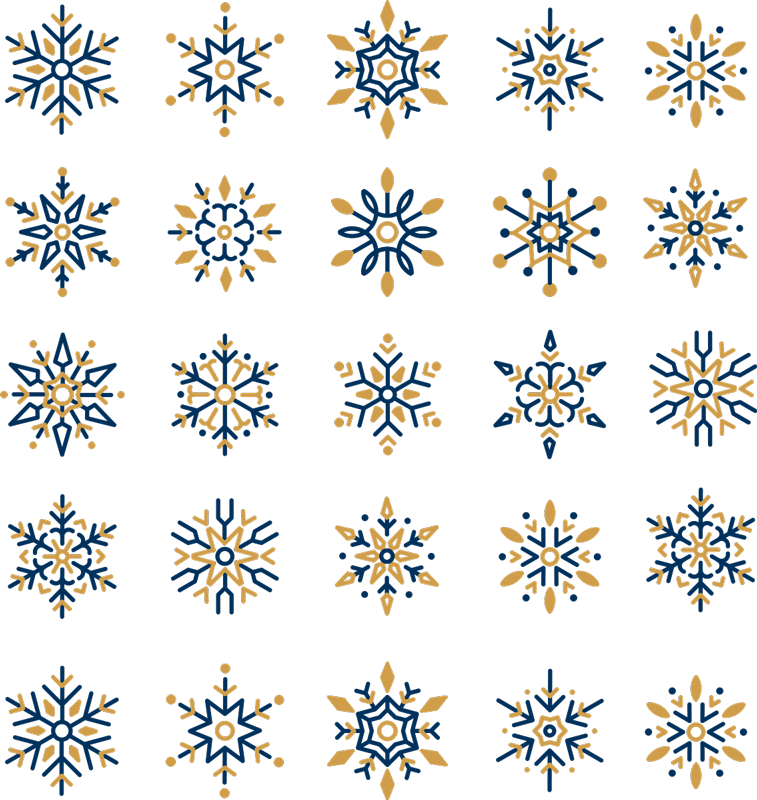 25 unique snowflakes christmas vinyl rug - TenStickers