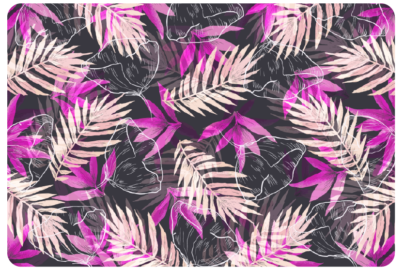 Vinyl rug flowers exotic flowers - TenStickers