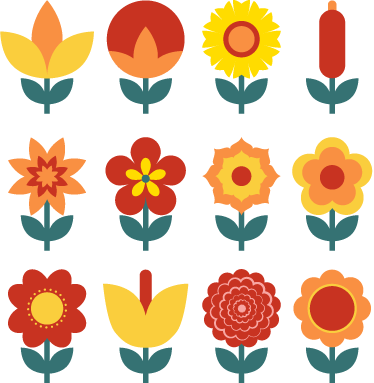 Vinyl rug flowers summer flowers collection - TenStickers
