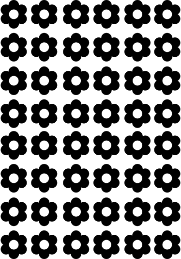 Vinyl rug flowers floral sticker sheet - TenStickers