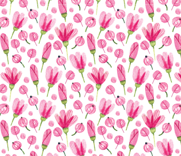 Vinyl rug flowers pink watercolor flowers - TenStickers