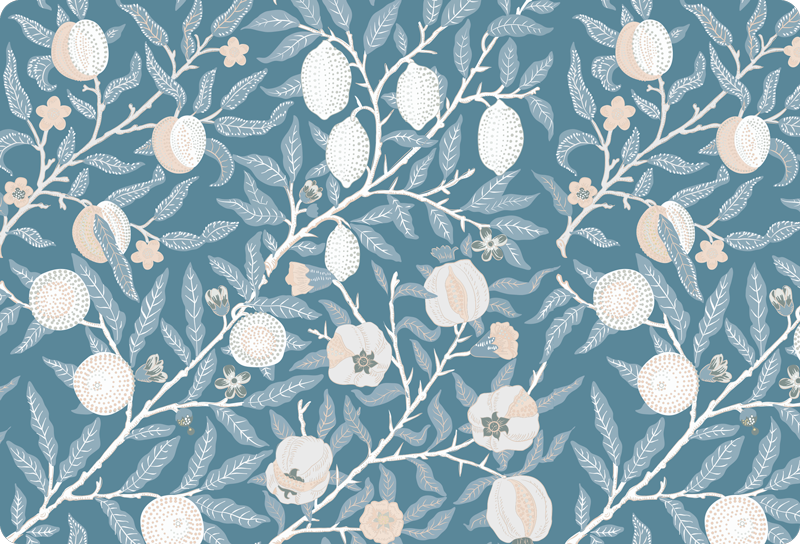 Vinyl rug flowers with elegant retro design - TenStickers