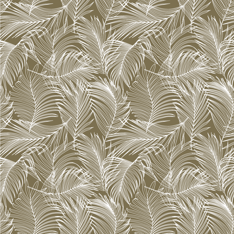 Vinyl rug flowers with elegant brown leaves - TenStickers