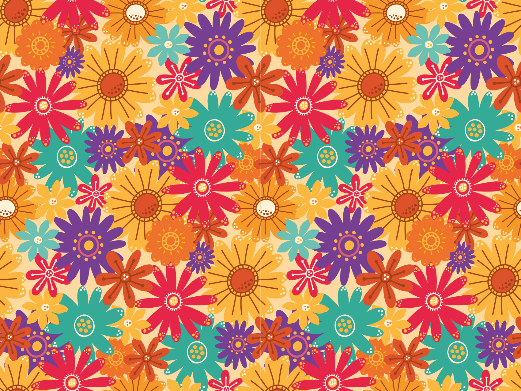 Vinyl rug flowers bouquet of blooms - TenStickers