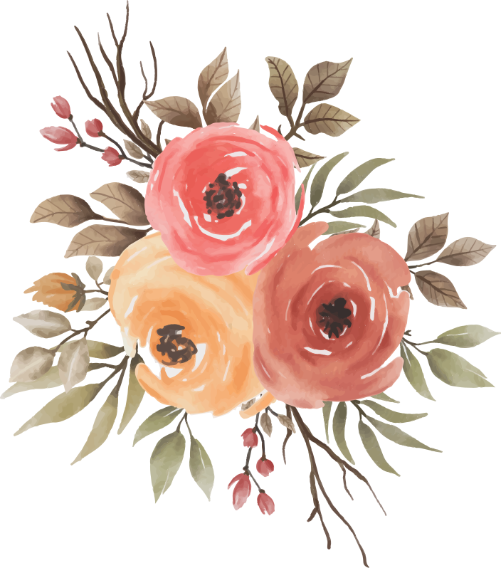 Vinyl rug flowers delightful blossom arrangement - TenStickers