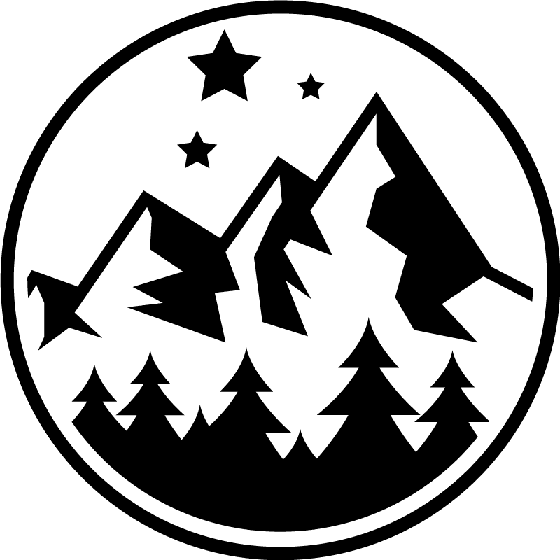 Vinyl rug flowers mountainous forest landscape - TenStickers