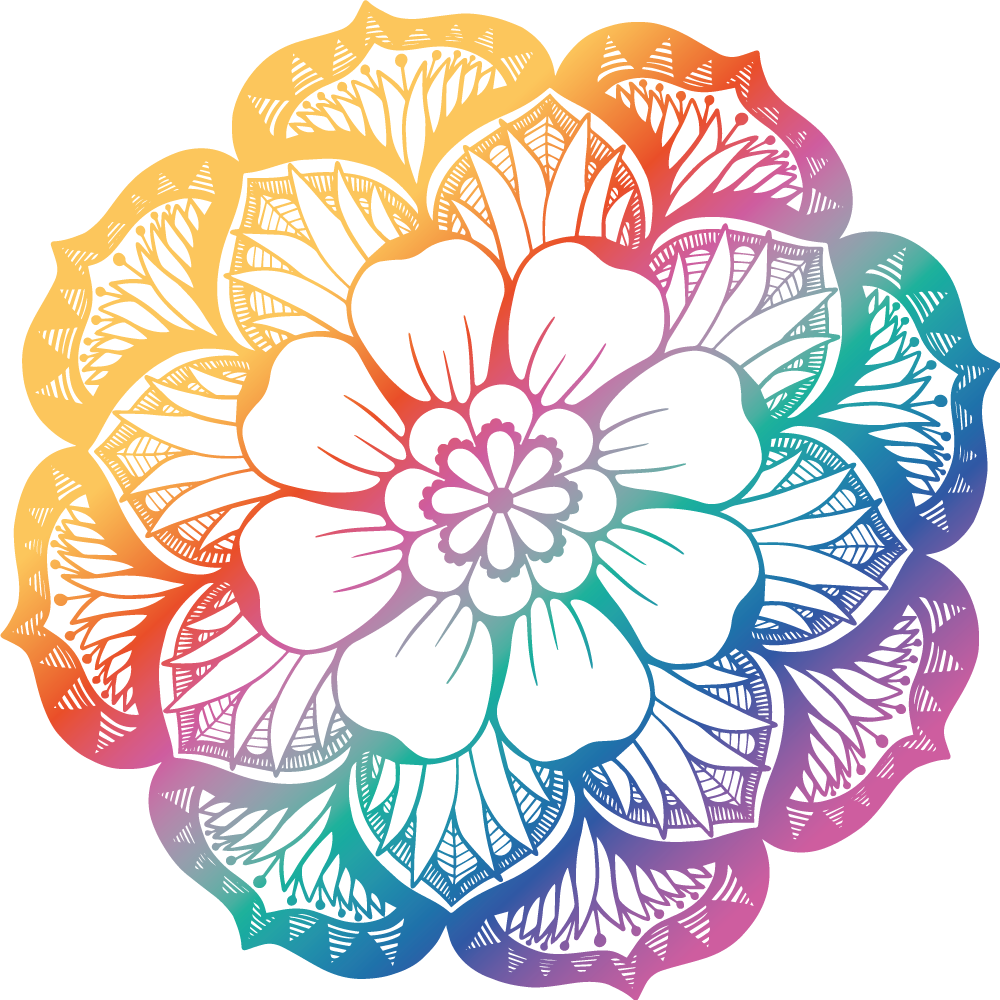 Vinyl rug flowers in lively botanical design - TenStickers