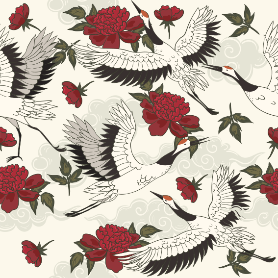 Vinyl rug flowers in soothing earth tones - TenStickers
