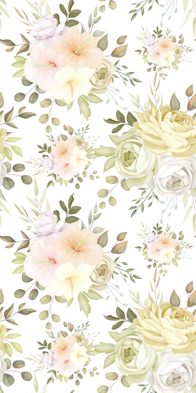 Vinyl rug flowers beautiful floral design - TenStickers