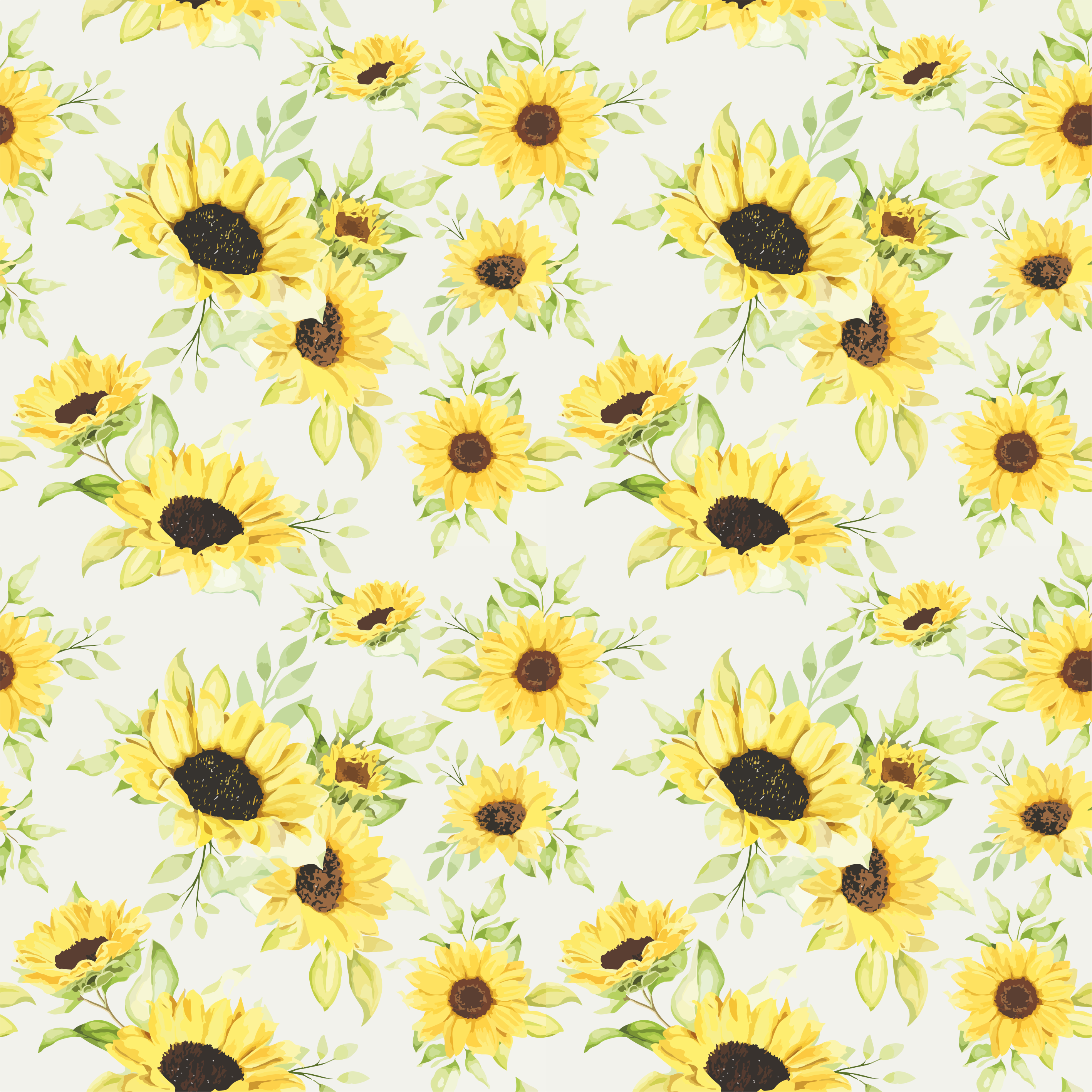 Vinyl rug flowers watercolor sunflowers - TenStickers