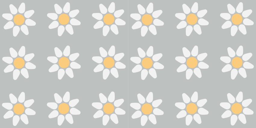 Vinyl rug flowers daisy design - TenStickers