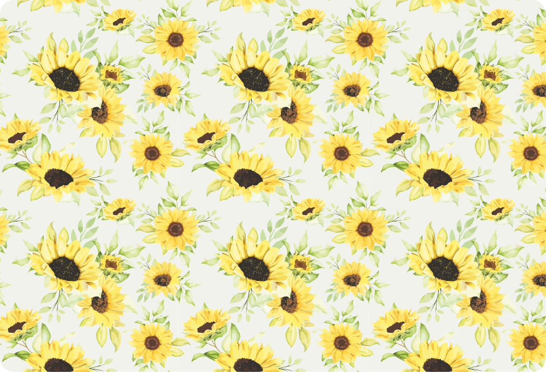 Vinyl rug flowers beautiful sunflower pattern - TenStickers
